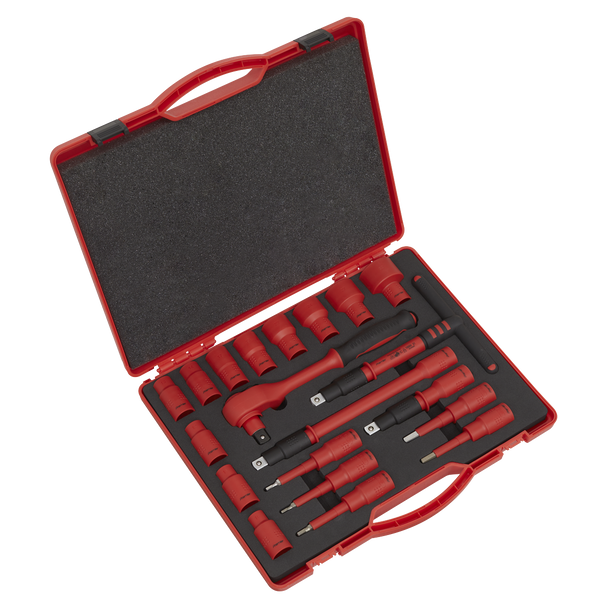 Sealey AK7941 | Premier Insulated Socket Set 1/2"Sq Drive 20pc - VDE Approved