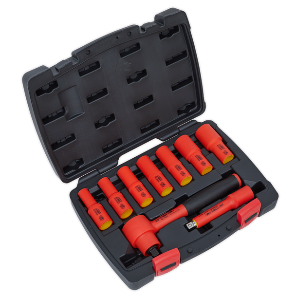 Sealey AK7942 | Premier Insulated Socket Set 3/8"Sq Drive 9pc - VDE Approved