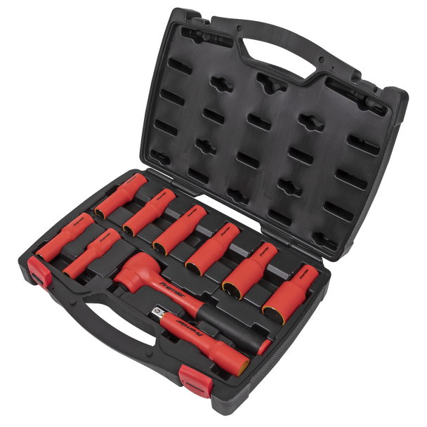Sealey AK7943 | Premier Insulated Socket Set 1/2"Sq Drive 10pc - VDE Approved