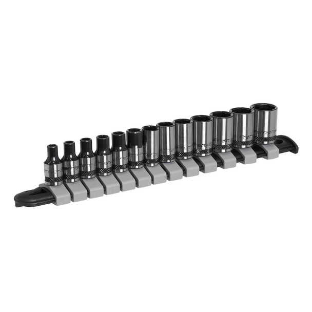 Sealey AK7990 | Premier Black Socket Set 1/4"Sq Drive 13pc