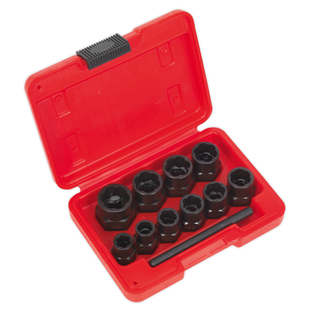 Sealey AK8184 | Spanner Type Bolt Extractor Set 3/8"Sq Drive 11pc
