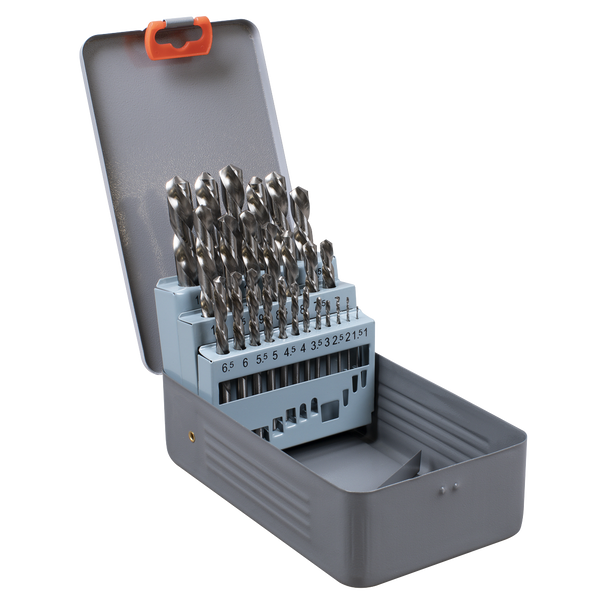 Sealey AK8191 | Left-Hand Spiral Drill Bit Set 25pc