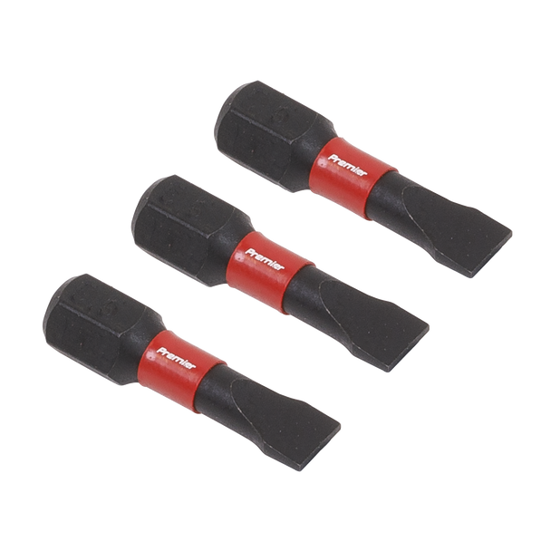 Sealey AK8202 | Premier Slotted Impact Power Tool Bits 5.5 x 25mm 3pc