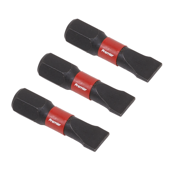 Sealey AK8203 | Premier Slotted Impact Power Tool Bits 6.5 x 25mm 3pc