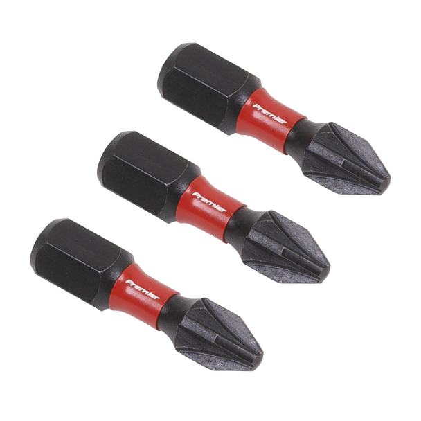Sealey AK8208 | Premier Pozi Impact Power Tool Bits #2 x 25mm 3pc