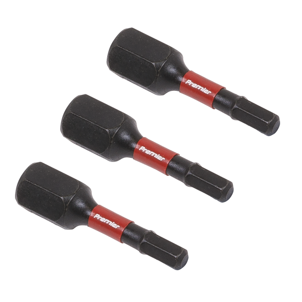 Sealey AK8211 | Premier Hex Impact Power Tool Bits 3 x 25mm 3pc