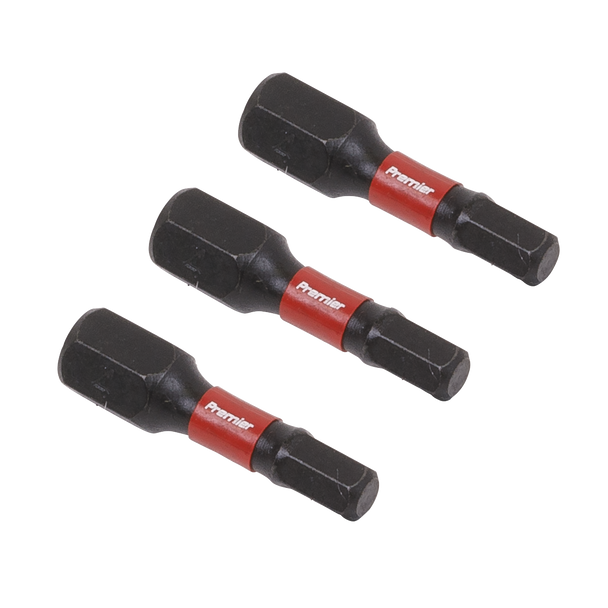 Sealey AK8212 | Premier Hex Impact Power Tool Bits 4 x 25mm 3pc