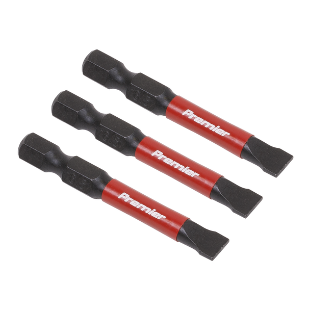Sealey AK8228 | Premier Slotted Impact Power Tool Bits 6.5 x 50mm 3pc