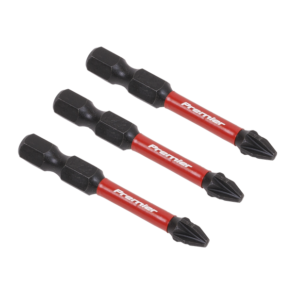 Sealey AK8233 | Premier Pozi Impact Power Tool Bits #2 x 50mm 3pc