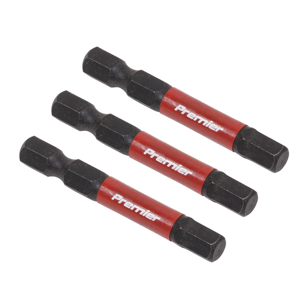 Sealey AK8239 | Premier Hex Impact Power Tool Bits 6 x 50mm 3pc