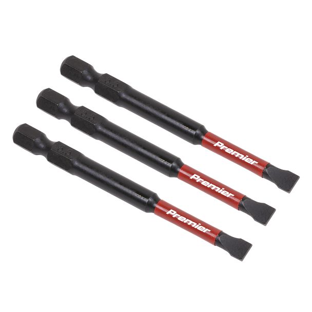Sealey AK8252 | Premier Slotted Impact Power Tool Bits 5.5 x 75mm 3pc