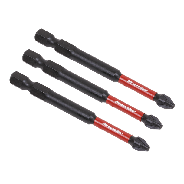 Sealey AK8258 | Premier Pozi Impact Power Tool Bits #2 x 75mm 3pc