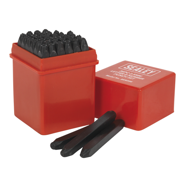 Sealey AK8296 | Letter & Number Punch Set 2.5mm 36pc