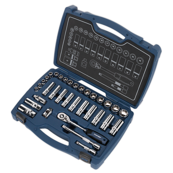 Sealey AK8991 | Premier Socket Set 3/8"Sq Drive 34pc