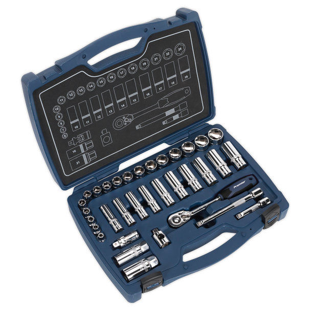 Sealey AK8991 | Premier Socket Set 3/8"Sq Drive 34pc