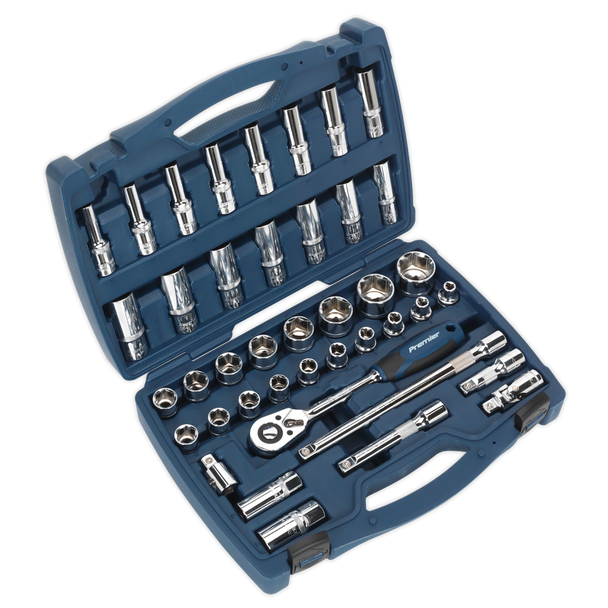 Sealey AK8993 | Premier Socket Set 1/2"Sq Drive 41pc