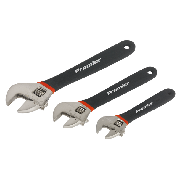 Sealey AK907 | Premier Adjustable Ni-Fe Finish Wrench Set 3pc