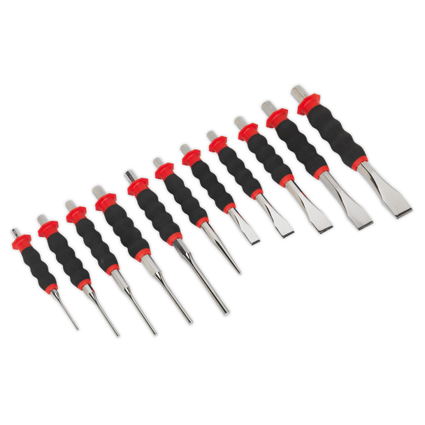 Sealey AK9135 | Premier Sheathed Punch & Chisel Set 11pc