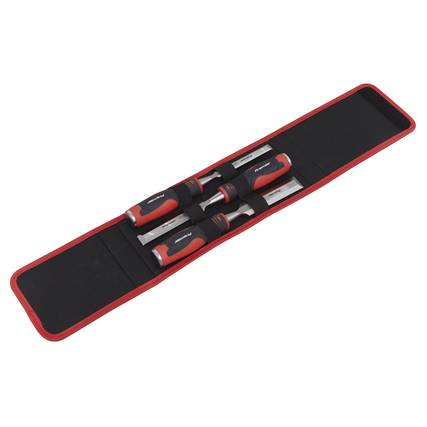 Sealey AK9238 | Premier Hammer-Thru Wood Chisel Set 3pc
