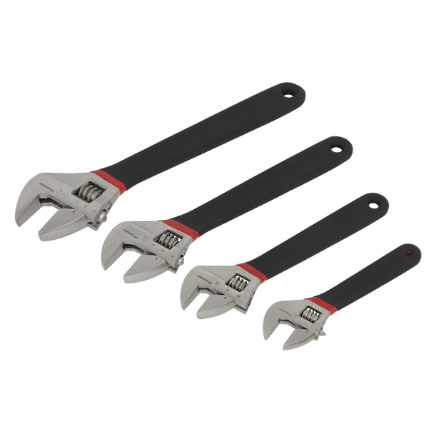 Sealey AK9935 | Premier Adjustable Wrench Set Ni-Fe Finish 4pc