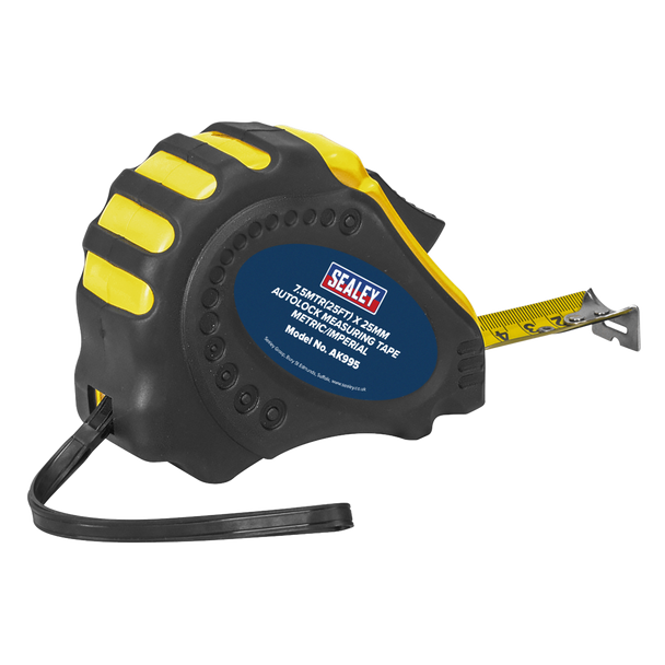Sealey AK995 | Metric/Imperial Auto Lock Tape Measure 7.5m(25ft) x 25mm