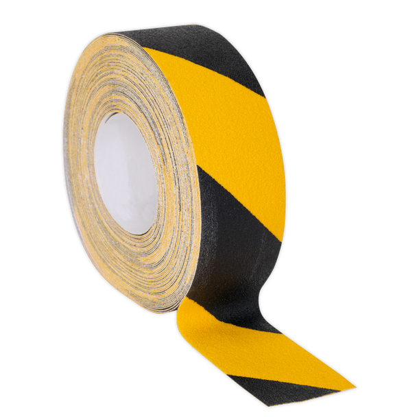 Sealey ANTBY18 | Self-Adhesive Anti-Slip Tape 50mm x 18m - Black & Yellow