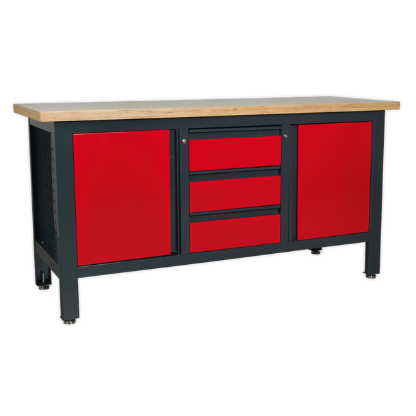 Sealey AP1905C | Workbench with 3 Drawers & 2 Cupboards
