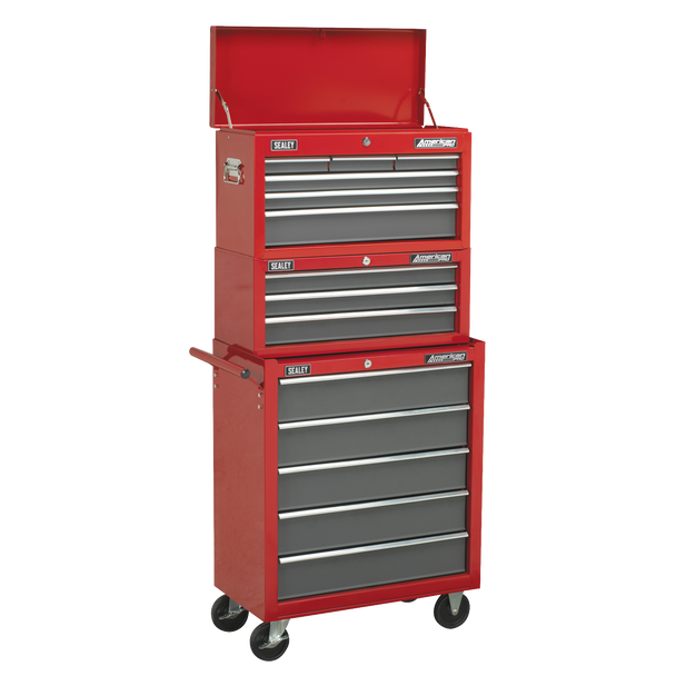 Sealey AP2201BB | American PRO Topchest 6 Drawer - Red/Grey