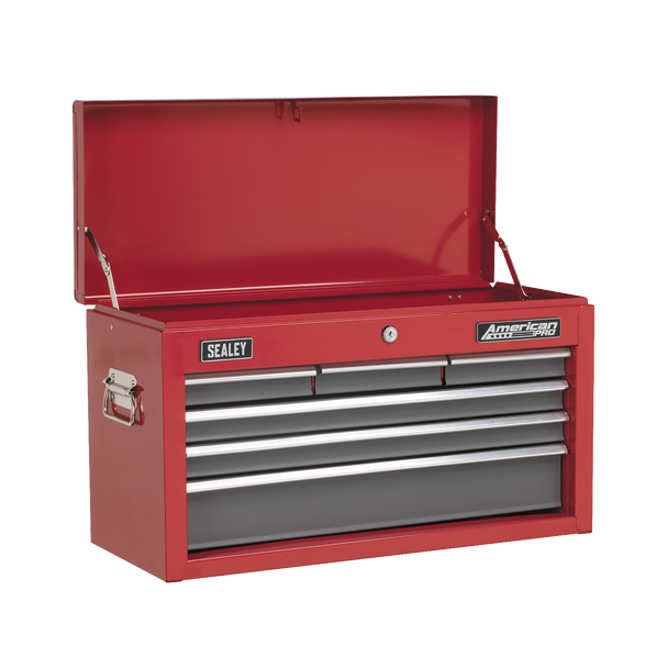 Sealey AP2201BB | American PRO Topchest 6 Drawer - Red/Grey