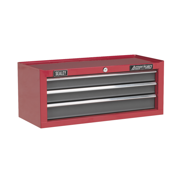 Sealey AP2200BBSTACK | American PRO Topchest, Mid-Box Tool Chest & Rollcab Stack 9 Drawer - Red