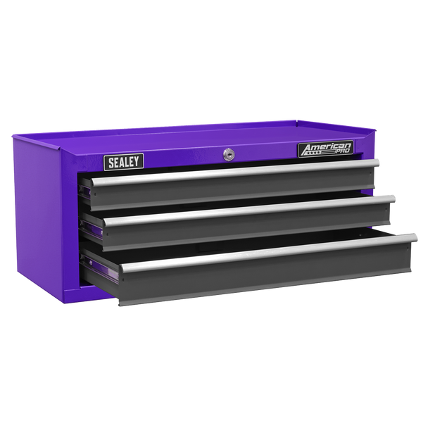 Sealey AP22309BBCP | American PRO Mid-Box Tool Chest 3 Drawer - Purple ...