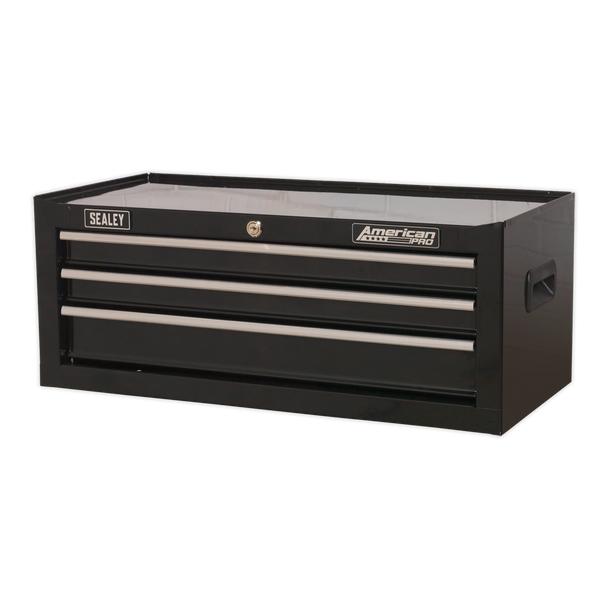 Sealey AP223B | American PRO Mid-Box Tool Chest 3 Drawer - Black