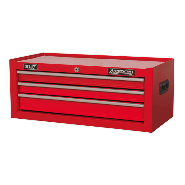 Sealey AP223 | American PRO Mid-Box Tool Chest 3 Drawer - Red