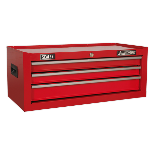 Sealey AP223 | American PRO Mid-Box Tool Chest 3 Drawer - Red
