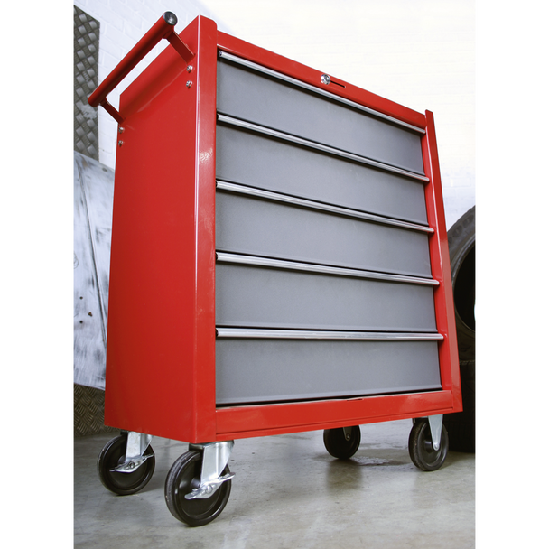 Sealey AP22505BB | American PRO Rollcab 5 Drawer - Red/Grey