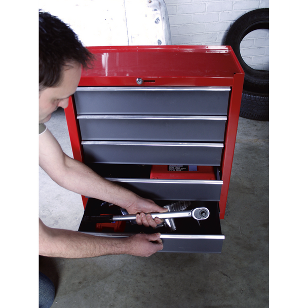 Sealey AP22505BB | American PRO Rollcab 5 Drawer - Red/Grey