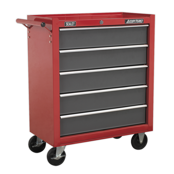 Sealey AP2250BBCOMBO | American PRO Topchest & Rollcab Combination 14 Drawer with 281pc Tool Kit - Red/Grey