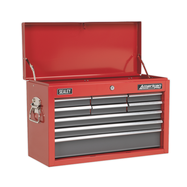 Sealey AP2250BBCOMBO | American PRO Topchest & Rollcab Combination 14 Drawer with 281pc Tool Kit - Red/Grey