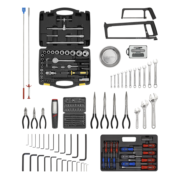 Sealey AP2250BBCOMBO | American PRO Topchest & Rollcab Combination 14 Drawer with 281pc Tool Kit - Red/Grey