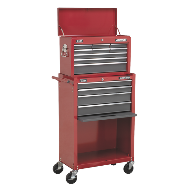 Sealey AP22513BB | American PRO Topchest & Rollcab Combination 13 Drawer - Red/Grey