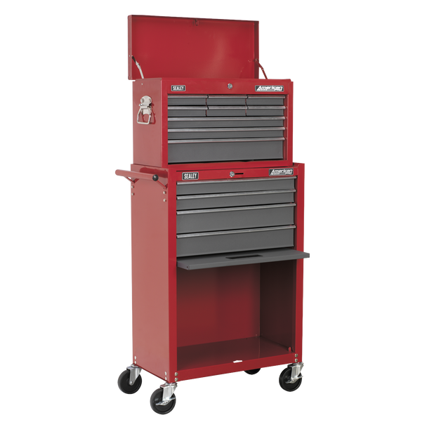 Sealey AP22513BB | American PRO Topchest & Rollcab Combination 13 Drawer - Red/Grey