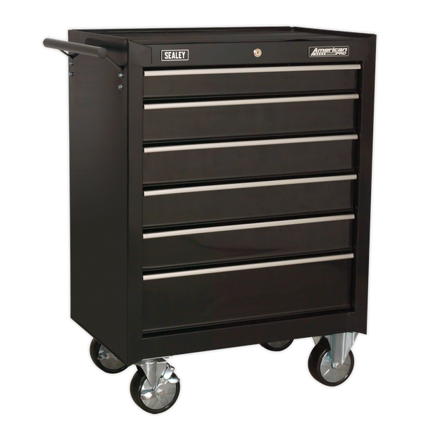 Sealey AP22BSTACK | American PRO Topchest, Mid-Box Tool Chest & Rollcab Stack 14 Drawer - Black