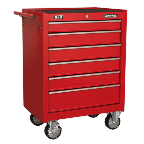 Sealey AP22STACK | American PRO Topchest, Mid-Box Tool Chest & Rollcab Stack 14 Drawer - Red