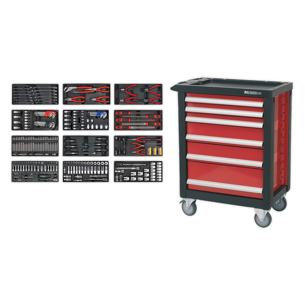 Sealey AP2406TBTC01 | Premier Rollcab 6 Drawer with 298pc Tool Kit