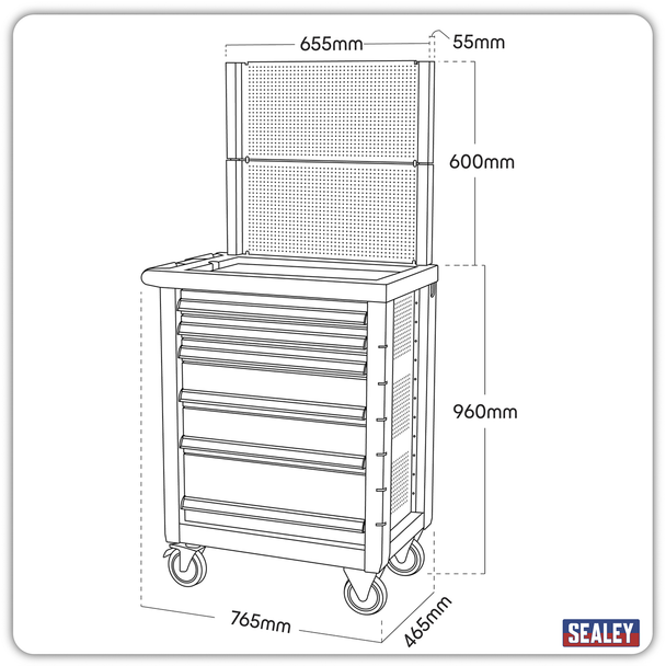 Sealey AP2406 | Premier Rollcab 6 Drawer