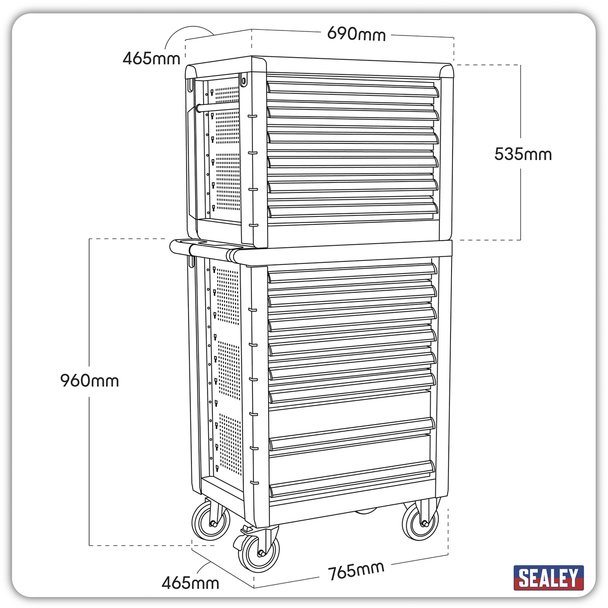 Sealey AP2408 | Premier Rollcab 8 Drawer