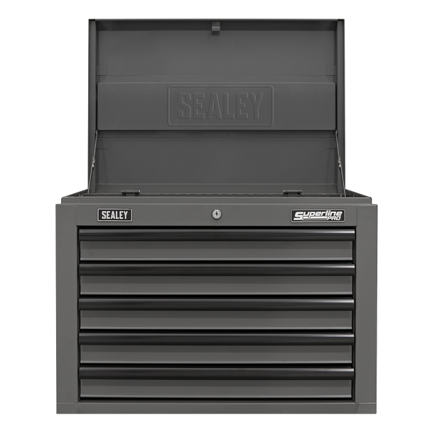 Sealey AP26059TG | Superline PRO Topchest 5 Drawer - Grey/Black
