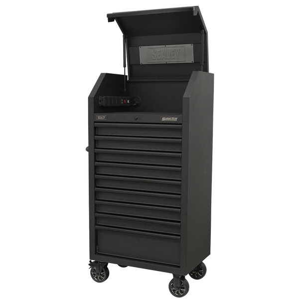 Sealey AP2709BE | Superline PRO Black Edition Tower Cabinet with 9 Soft Close Drawers & Power Strip 690mm