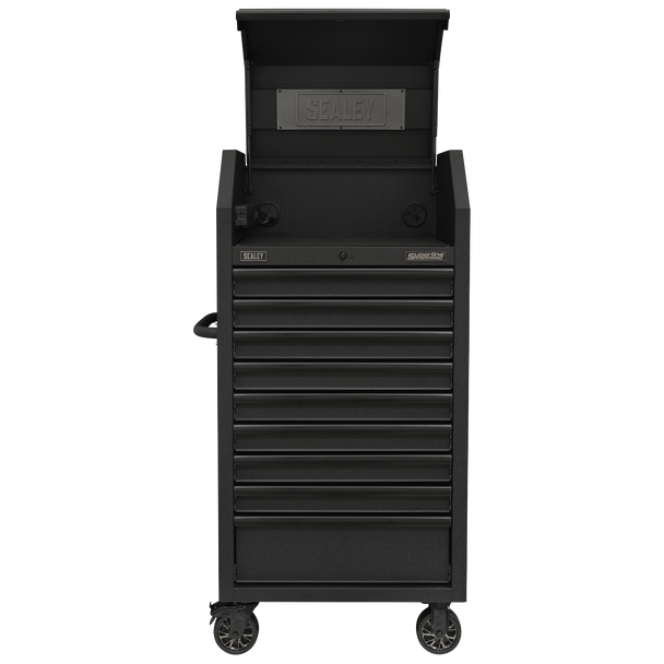 Sealey AP2709BE | Superline PRO Black Edition Tower Cabinet with 9 Soft Close Drawers & Power Strip 690mm