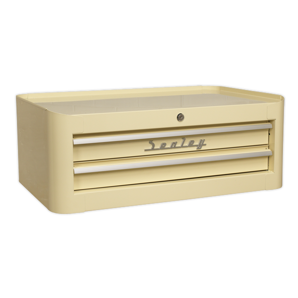 Sealey AP28COMBO2 | Premier Retro Style Topchest, Mid-Box Tool Chest & Rollcab Combination 10 Drawer - Cream